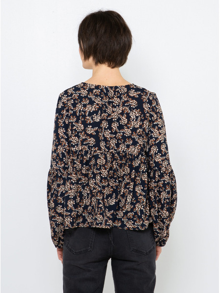CAMAIEU Dunkelblau gemusterte Bluse CAMAIEU