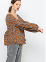 CAMAIEU Braun gemusterte Bluse CAMAIEU