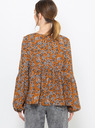 CAMAIEU Braun gemusterte Bluse CAMAIEU