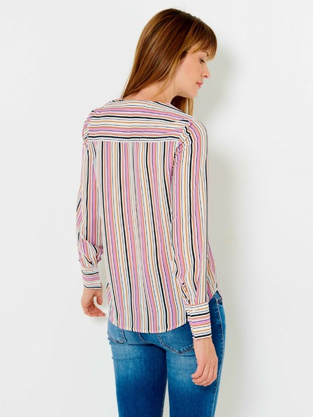 CAMAIEU Rosa gestreifte Bluse CAMAIEU