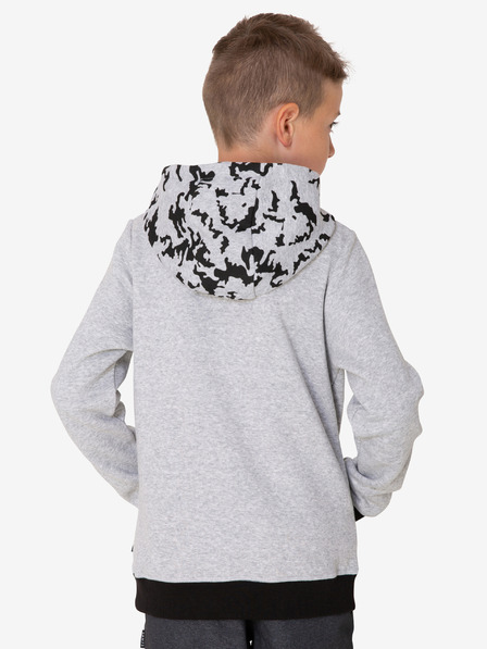Sam 73 Hellgrauer gemusterter Kapuzenpullover für Jungen SAM 73 William