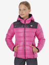 Sam 73 Rosa-schwarze Steppwinterjacke mit Kapuze für Mädchen SAM 73 Eloise