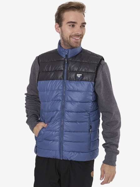 Sam 73 Schwarz-blaue Herren-Steppweste SAM 73 Donald