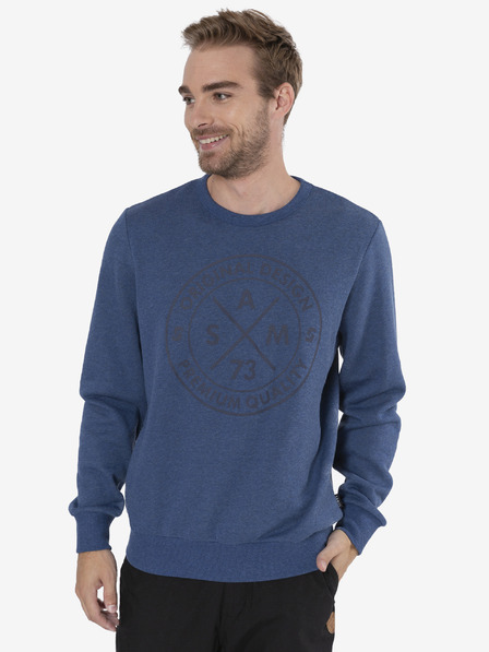 Sam 73 Blaues bedrucktes Herren-Sweatshirt SAM 73 Guy