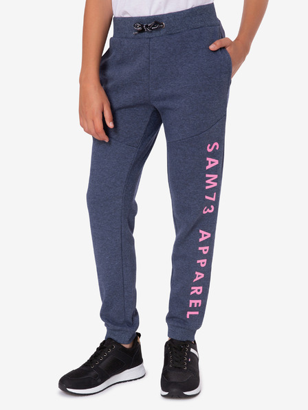 Sam 73 Dunkelblaue bedruckte Mädchen-Sweatpants SAM 73 Christine