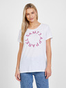 Sam 73 Weißes bedrucktes T-Shirt für Damen SAM 73 Arias