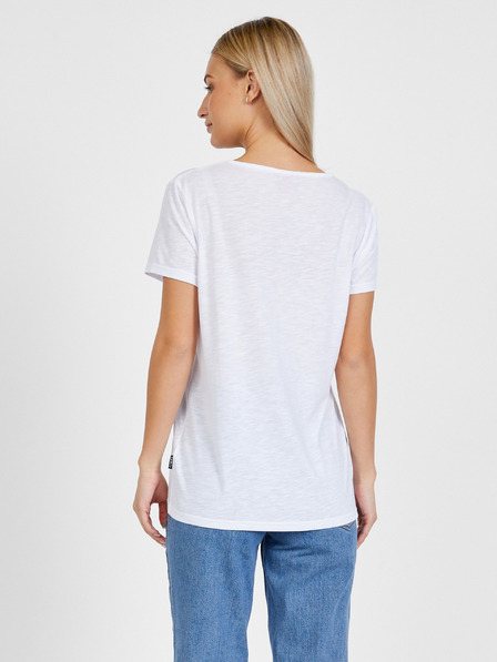 Sam 73 Weißes bedrucktes T-Shirt für Damen SAM 73 Arias