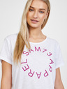 Sam 73 Weißes bedrucktes T-Shirt für Damen SAM 73 Arias