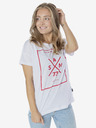 Sam 73 Weißes bedrucktes Damen-T-Shirt SAM 73