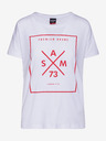 Sam 73 Weißes bedrucktes Damen-T-Shirt SAM 73