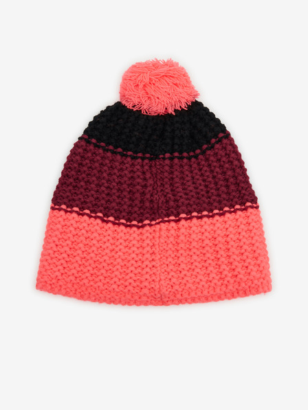 Sam 73 Burgunderrote und rosa Mädchen-Wintermütze mit Bommel Sam 73 Joy