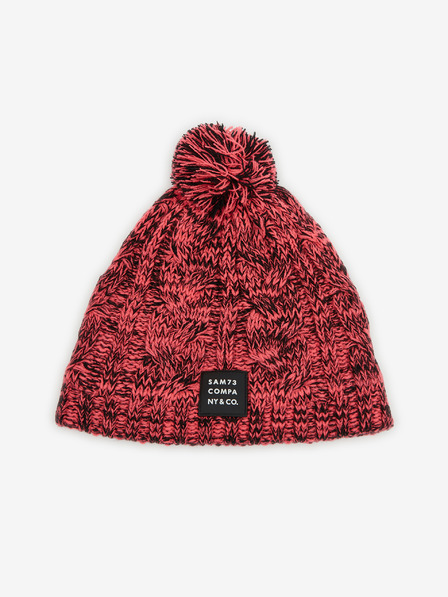 Sam 73 Schwarz-rosa Mädchen-Wintermütze mit Bommel Sam 73 Gloria