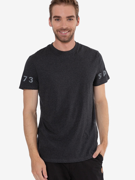 Sam 73 Dunkelgraues bedrucktes Herren T-Shirt SAM 73