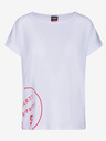 Sam 73 Weißes bedrucktes Damen-T-Shirt SAM 73