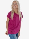 Sam 73 Dunkelrosa Damen-T-Shirt mit SAM 73 Aufdruck