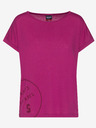 Sam 73 Dunkelrosa Damen-T-Shirt mit SAM 73 Aufdruck