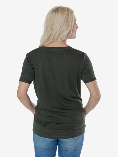 Sam 73 Schwarz-grün gestreiftes Damen-T-Shirt SAM 73
