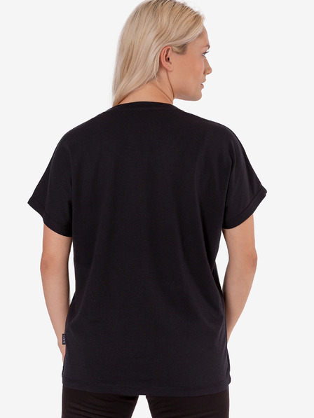 Sam 73 Schwarzes bedrucktes Damen-T-Shirt SAM 73