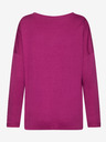 Sam 73 Dunkelrosa gestreiftes Damen-T-Shirt SAM 73