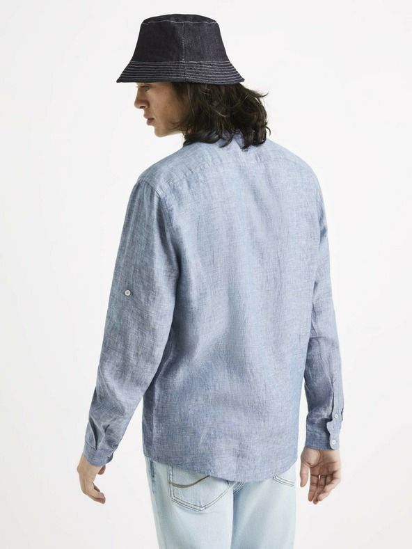 Celio Blaues Leinenhemd Celio Ratamao