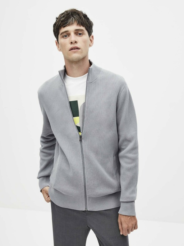 Celio Hellgraue Strickjacke Celio Sewoof