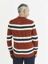 Celio Weiß-rot gestreifter Herrenpullover Celio