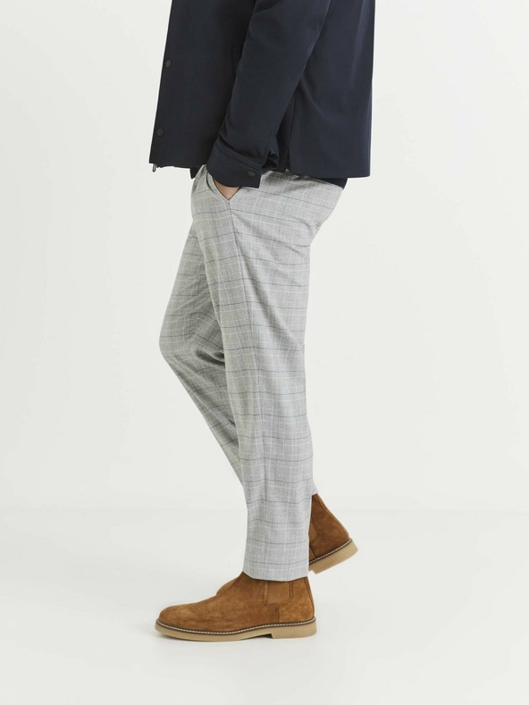 Celio Hellgraue Herren-Karohose Celio