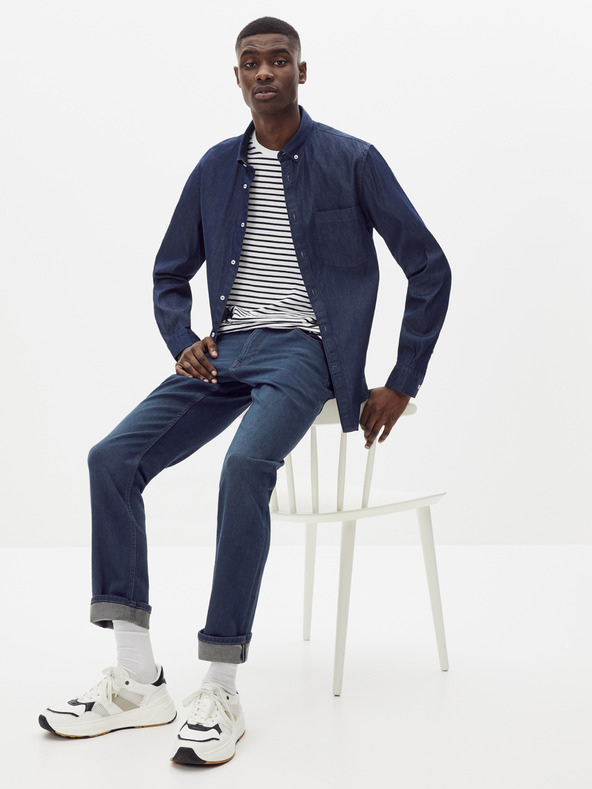 Celio Dunkelblaues Jeanshemd Celio Rasol