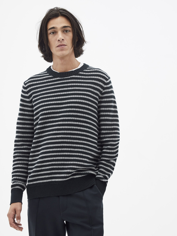 Celio Dunkelblau gestreifter Pullover Celio Seclone