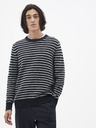 Celio Dunkelblau gestreifter Pullover Celio Seclone