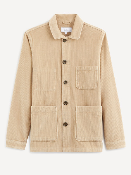 Celio Beigefarbene Kordjacke Celio Vumusevel