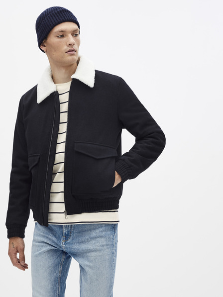 Celio Schwarze Celio Suborgwool Jacke