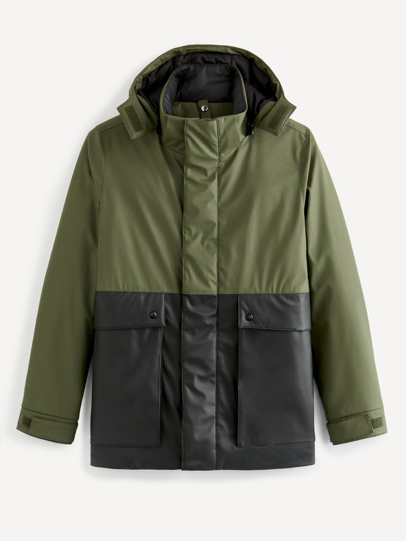 Celio Dunkelgrüne Jacke Celio Supheatgum