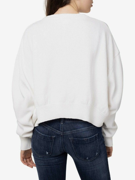 Diesel Weißer gemusterter Pullover für Damen Diesel