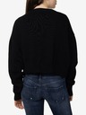 Diesel Schwarzer gemusterter Cropped Sweater für Damen Diesel