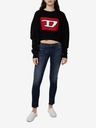 Diesel Schwarzer gemusterter Cropped Sweater für Damen Diesel
