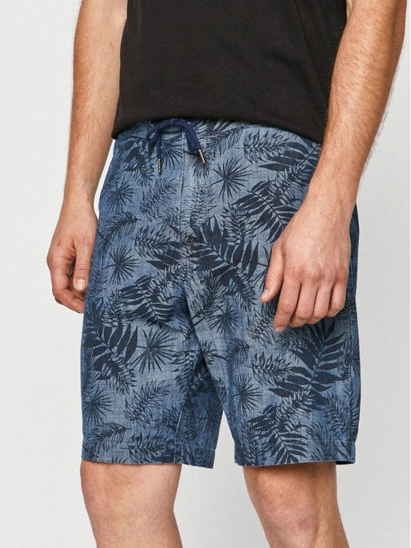 Lee Lee Blau Gemusterte Shorts für Herren