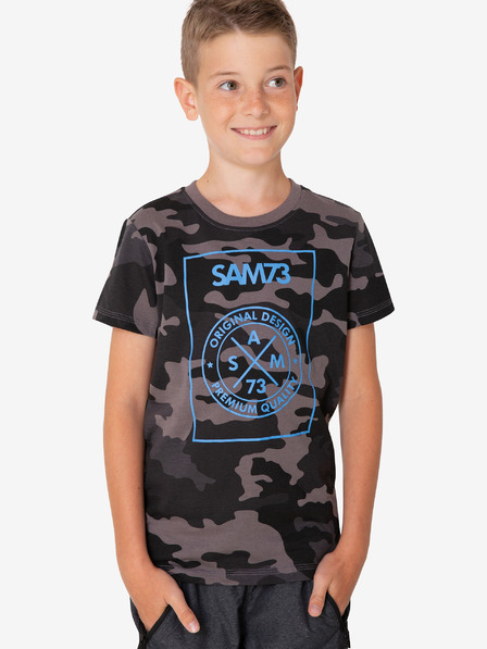 Sam 73 Graues T-Shirt mit Tarnmuster für Jungen SAM 73