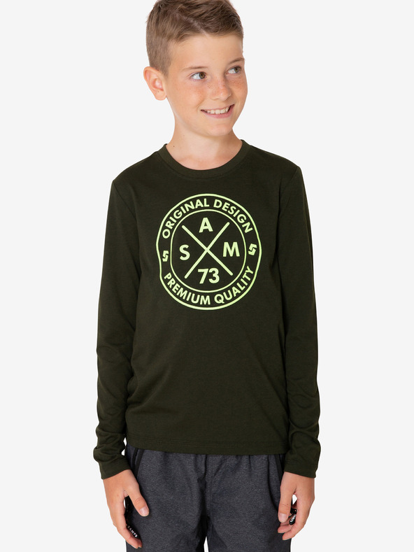 Sam 73 Dunkelgrünes bedrucktes T-Shirt für Jungen SAM 73