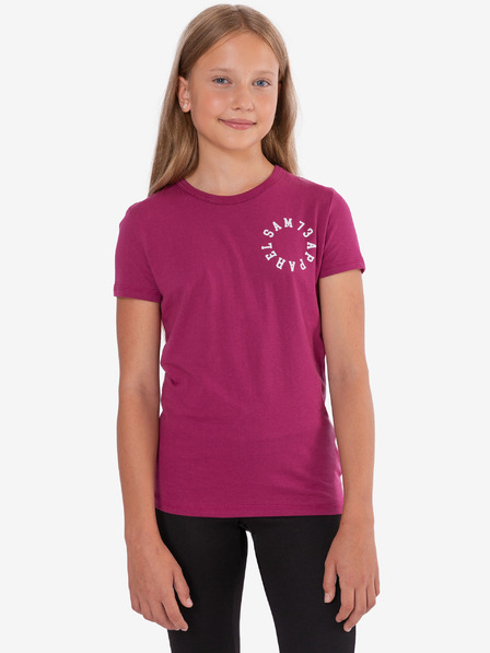 Sam 73 Dunkelrosa Mädchen-T-Shirt mit SAM 73-Aufdruck