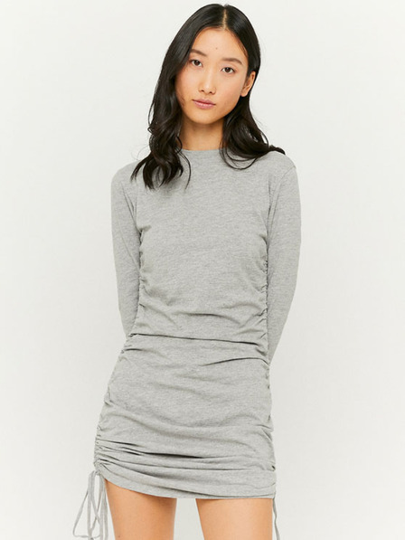 TALLY WEiJL Hellgraues ärmelloses Minikleid mit seitlichen Bändern TALLY WEiJL