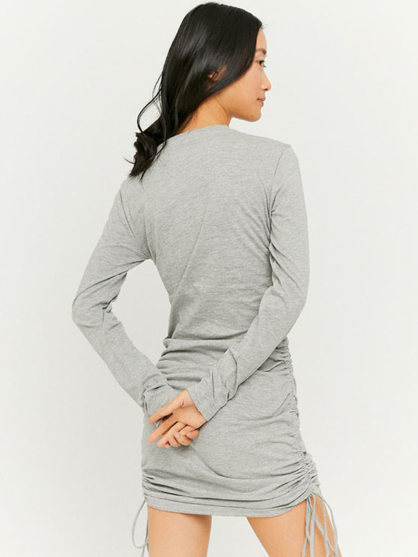 TALLY WEiJL Hellgraues ärmelloses Minikleid mit seitlichen Bändern TALLY WEiJL