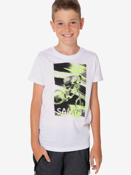 Sam 73 Weißes bedrucktes T-Shirt für Jungen SAM 73
