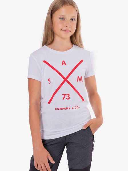 Sam 73 Weißes Mädchen-T-Shirt mit SAM 73-Aufdruck