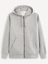 Celio Hellgrauer Basic-Kapuzenpullover Celio Vethree