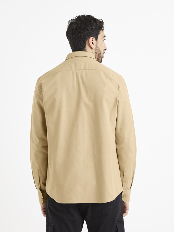 Celio Beige Celio Waffelhemd
