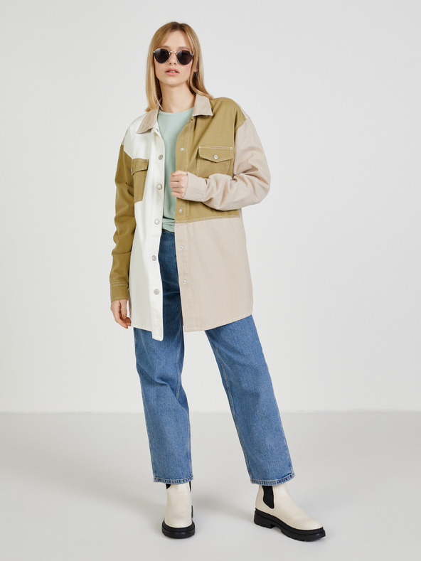 ONLY Hellgrünes geknotetes Hemd ONLY Free