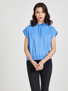 ONLY Blaues Damen-Sweatshirt mit Kapuze Weste ONLY Siva