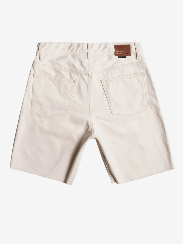 Quiksilver Cremefarbene Herren Denim Shorts Quiksilver