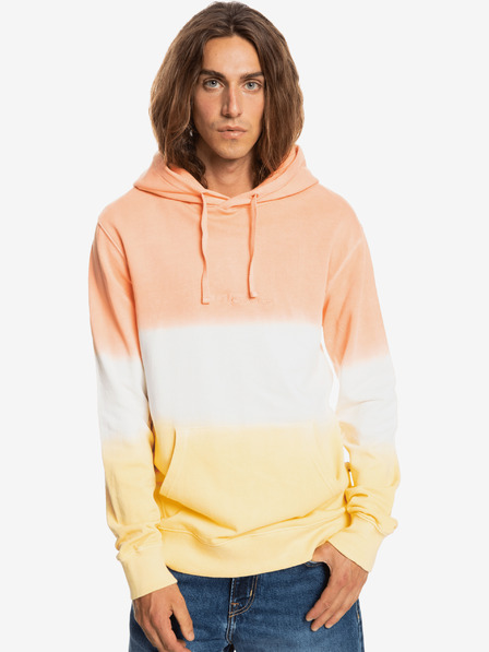 Quiksilver Weiß-orangefarbener Herren-Kapuzenpullover von Quiksilver